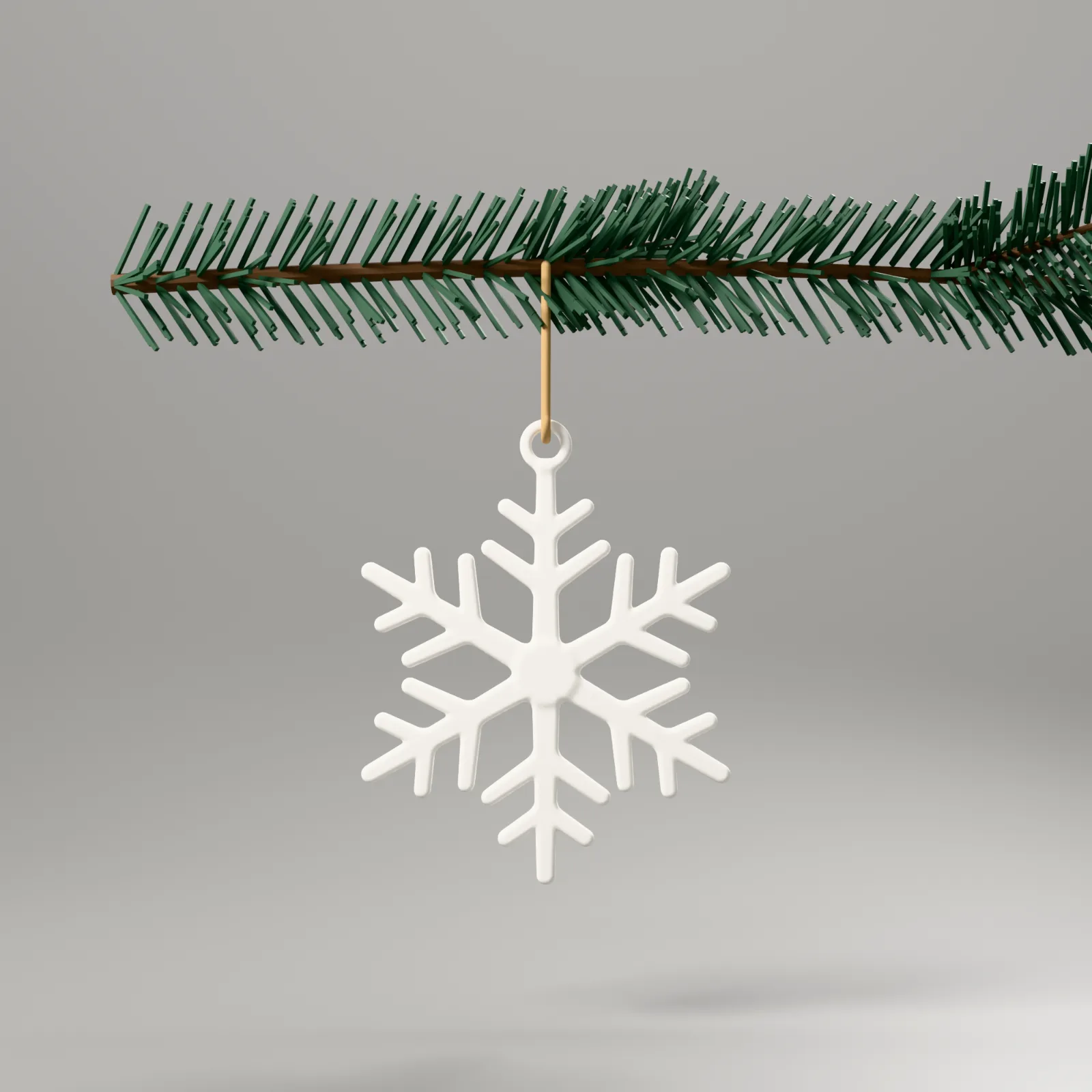 Snowflake Ornament, view from above