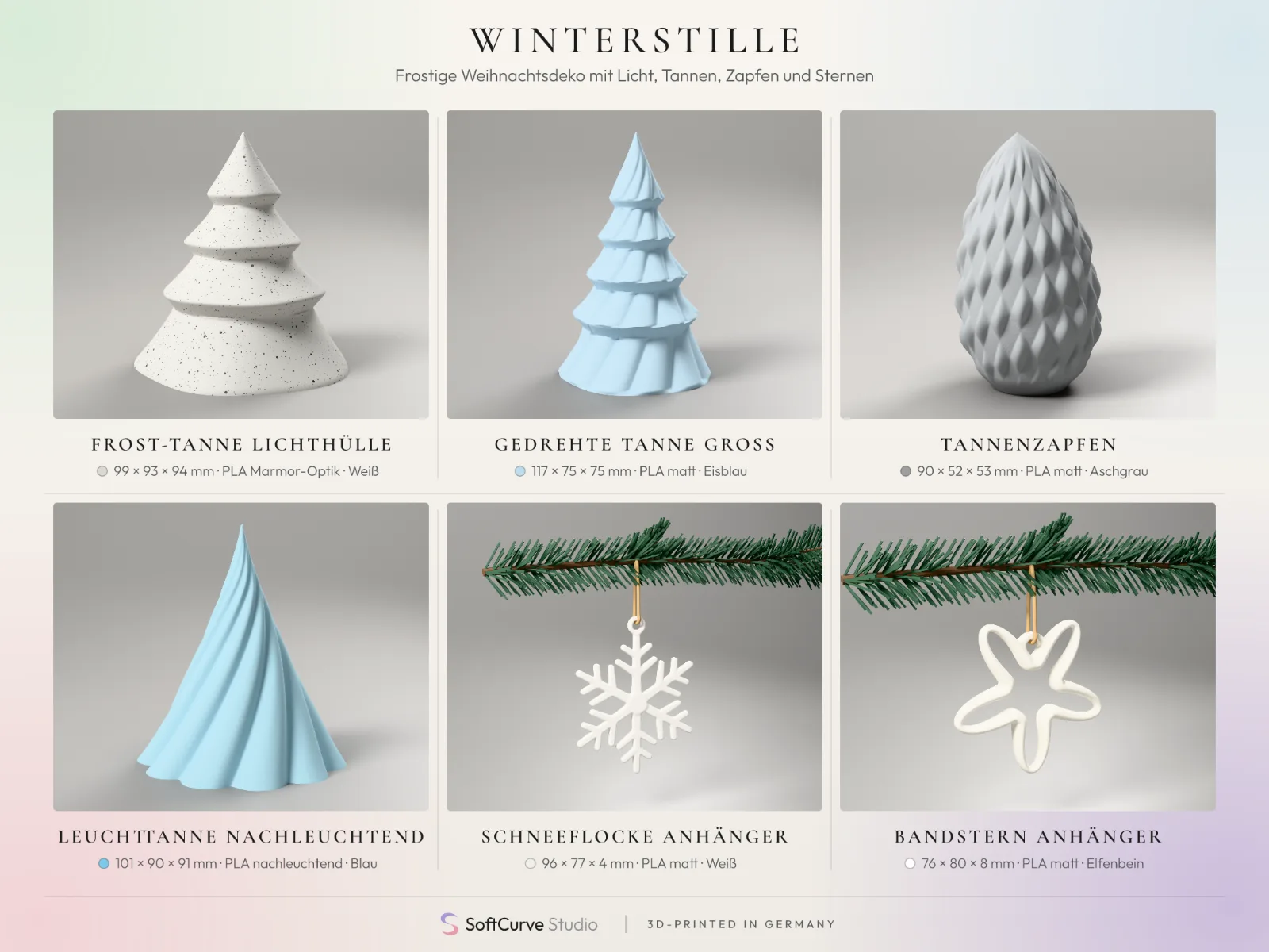 Winterstille – komplettes Set, Übersicht aller Stücke