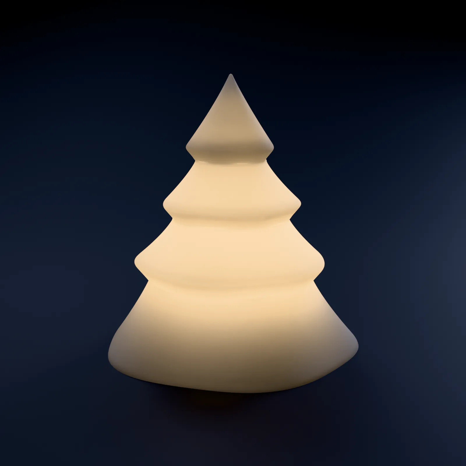 Frost Tree Light Cover at night with an LED tealight