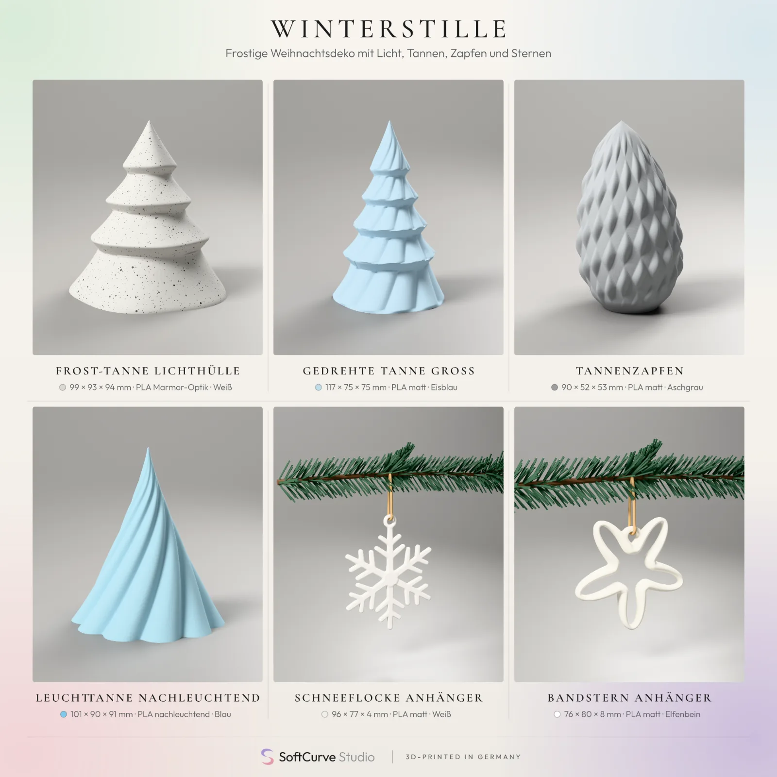 Winterstille – komplettes Set, Übersicht aller Stücke